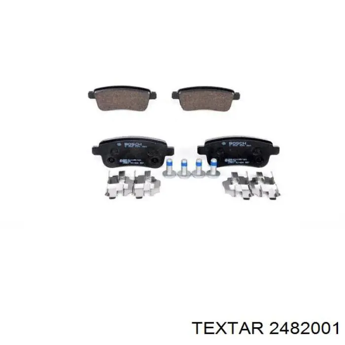 Compre 2482001 Textar Sapatas do freio traseiras de disco