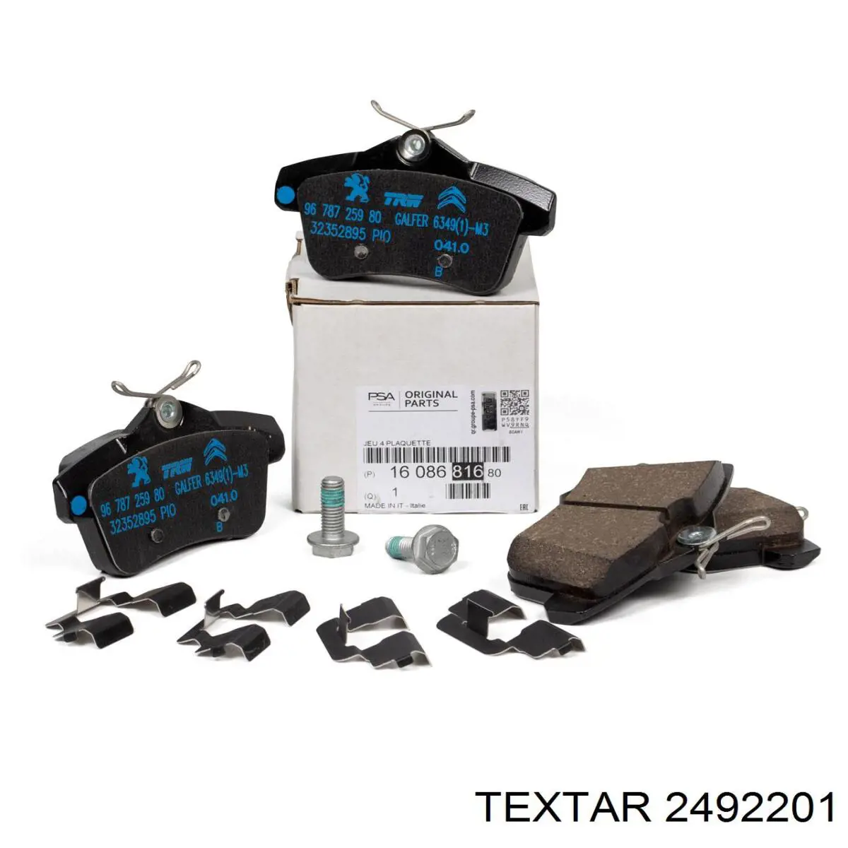 Compre 2492201 Textar Sapatas do freio traseiras de disco