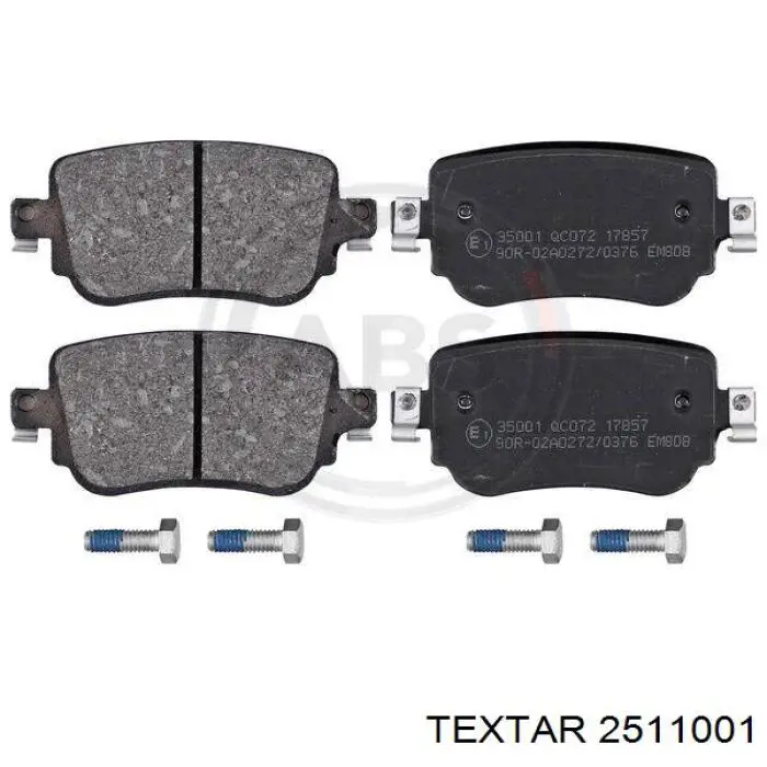 Compre 2511001 Textar Sapatas do freio traseiras de disco
