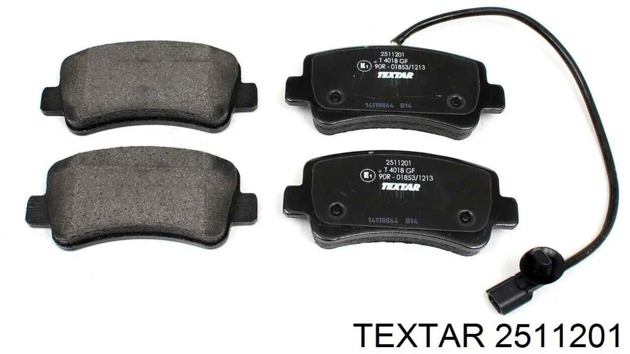 Compre 2511201 Textar Sapatas do freio traseiras de disco