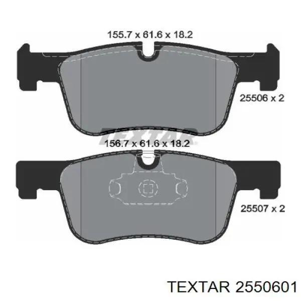 Sapatas do freio dianteiras de disco Textar 2550601 preço, a partir de 52,07 USD