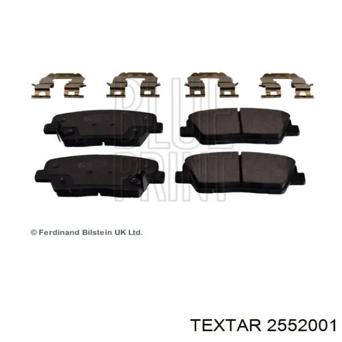 Compre 2552001 Textar Sapatas do freio traseiras de disco