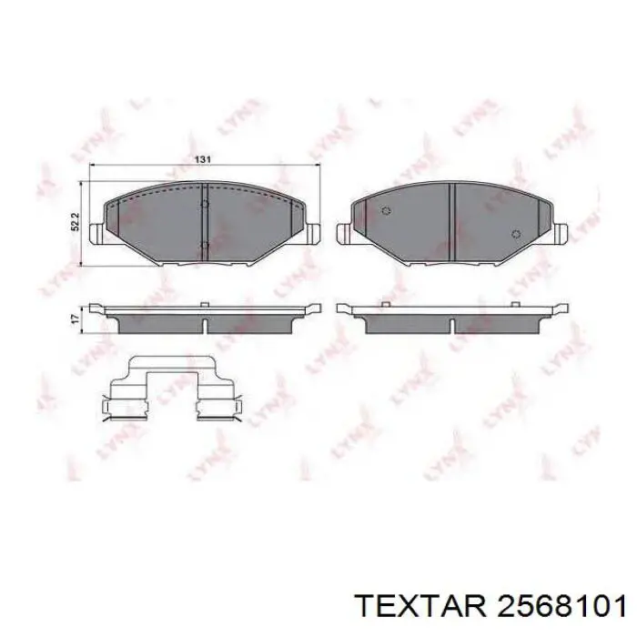 Compre 2568101 Textar Sapatas do freio dianteiras de disco