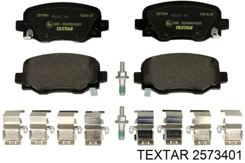 Sapatas do freio traseiras de disco Textar 2573401 preço, a partir de 33,88 USD