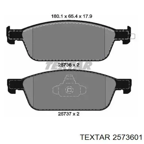 Sapatas do freio dianteiras de disco Textar 2573601 preço, a partir de 44,91 USD