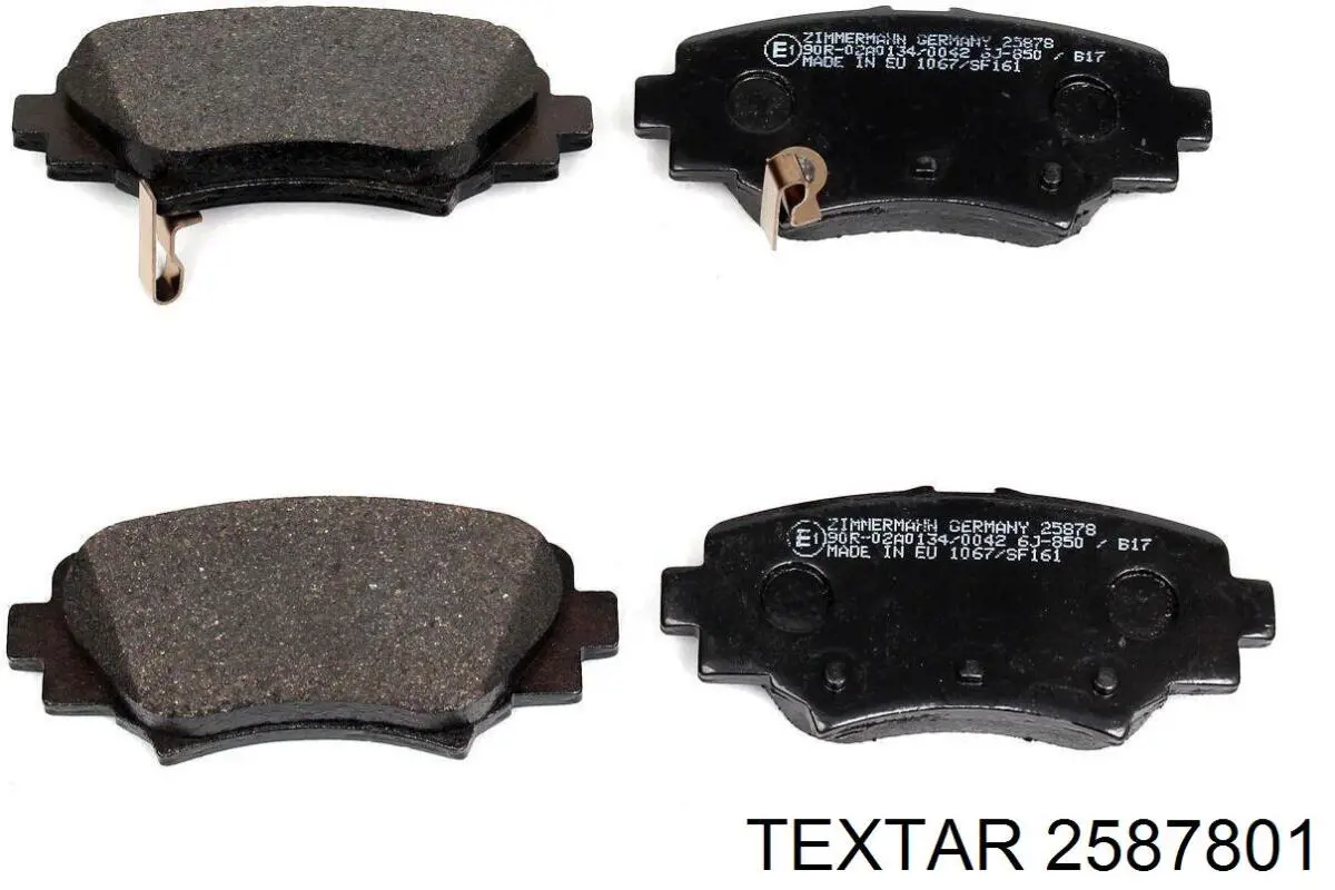 Compre 2587801 Textar Sapatas do freio traseiras de disco
