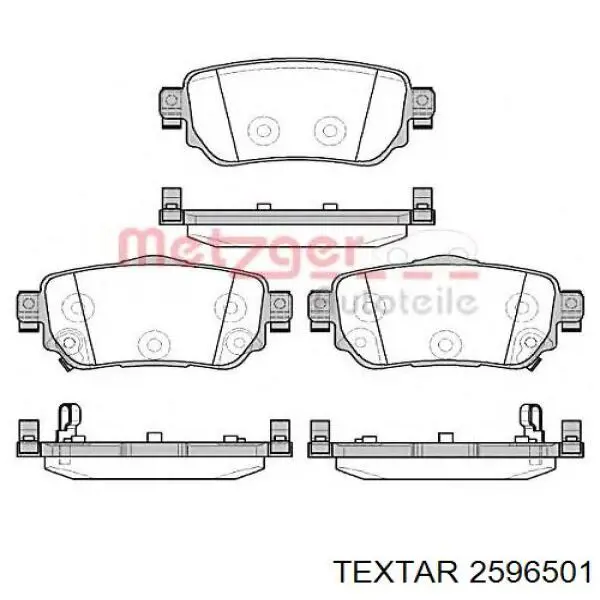 Compre 2596501 Textar Sapatas do freio traseiras de disco