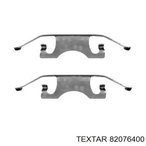 Kit de molas de fixação de sapatas de disco traseiras Textar 82076400 preço, a partir de 5,76 USD