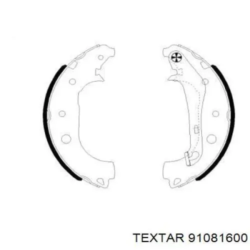 Sapatas do freio de estacionamento Textar 91081600 preço, a partir de 61,74 USD