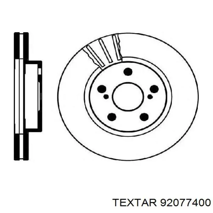 Compre 92077400 Textar Disco do freio dianteiro