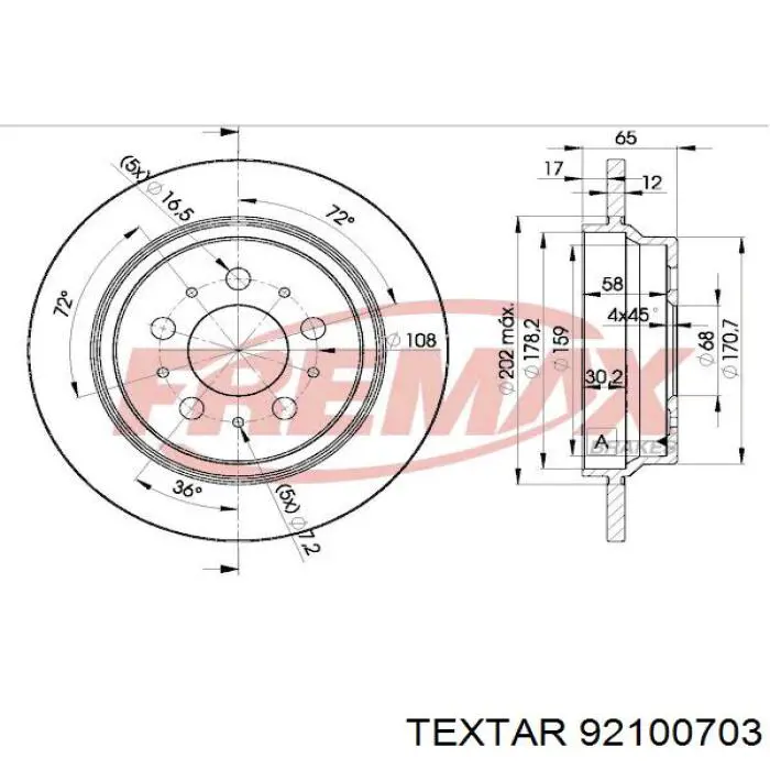Compre 92100703 Textar Disco do freio traseiro