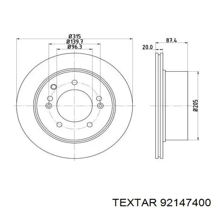 Compre 92147400 Textar Disco do freio traseiro