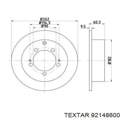 Compre 92148600 Textar Disco do freio traseiro