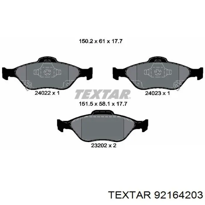 Compre 92164203 Textar Disco do freio dianteiro