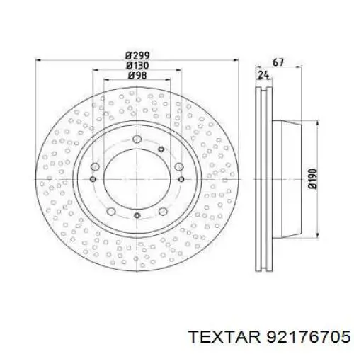 Compre 92176705 Textar Disco do freio traseiro