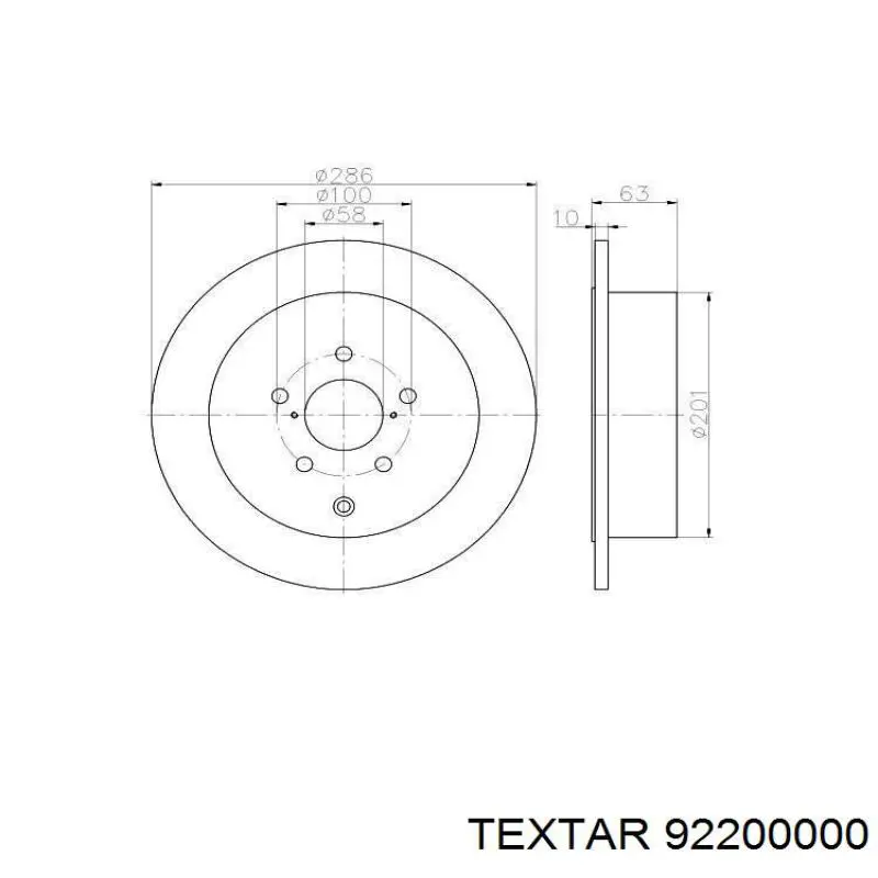 Compre 92200000 Textar Disco do freio traseiro