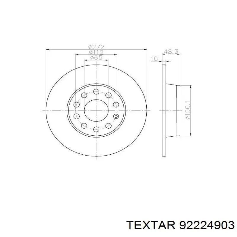 Compre 92224903 Textar Disco do freio traseiro