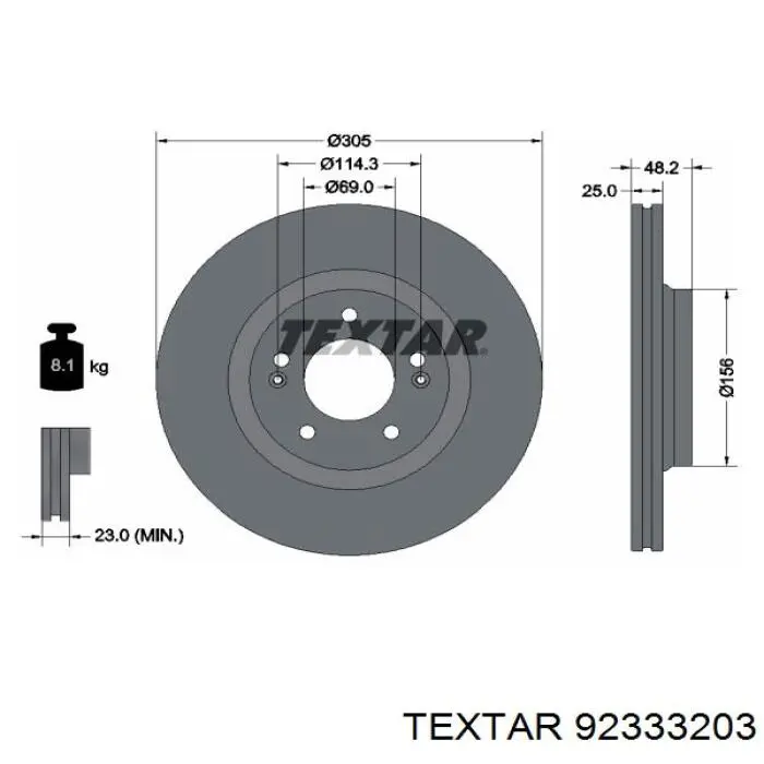 51712L1000 Hyundai/Kia Disco do freio dianteiro