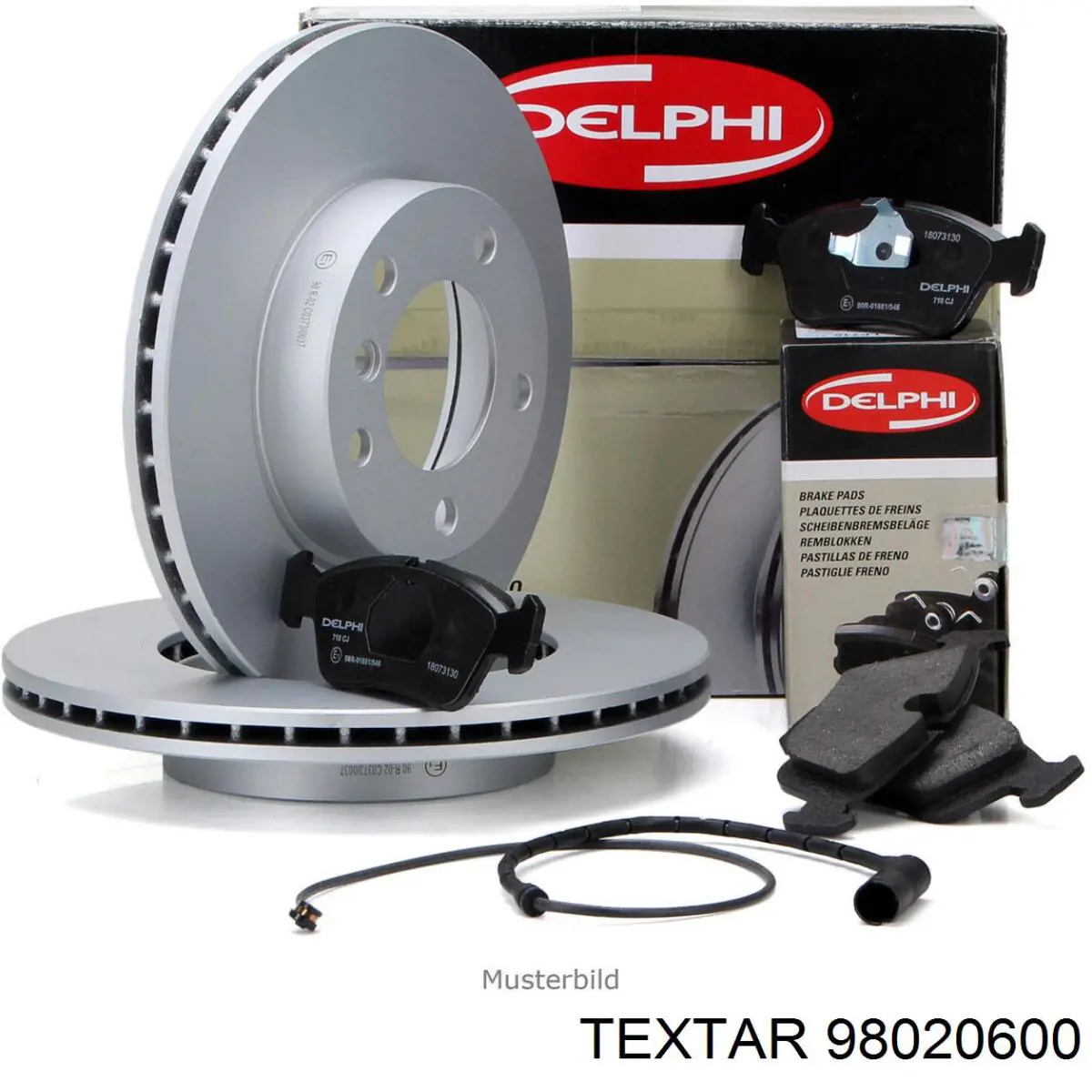 Compre 98020600 Textar Sensor dianteiro de desgaste das sapatas do freio