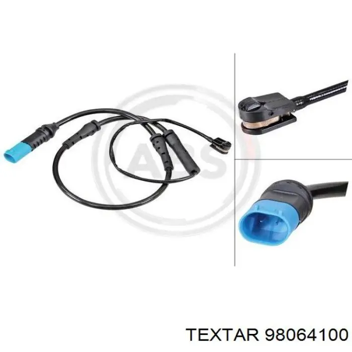 98064100 Textar Sensor dianteiro de desgaste das sapatas do freio