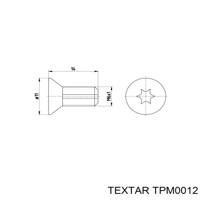 Parafuso do freio de disco Textar TPM0012 preço, a partir de 3,60 USD