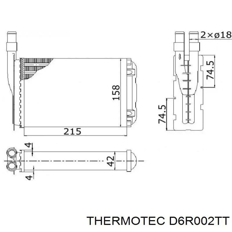 Radiador de forno (de aquecedor) Thermotec D6R002TT preço, a partir de 30,34 USD