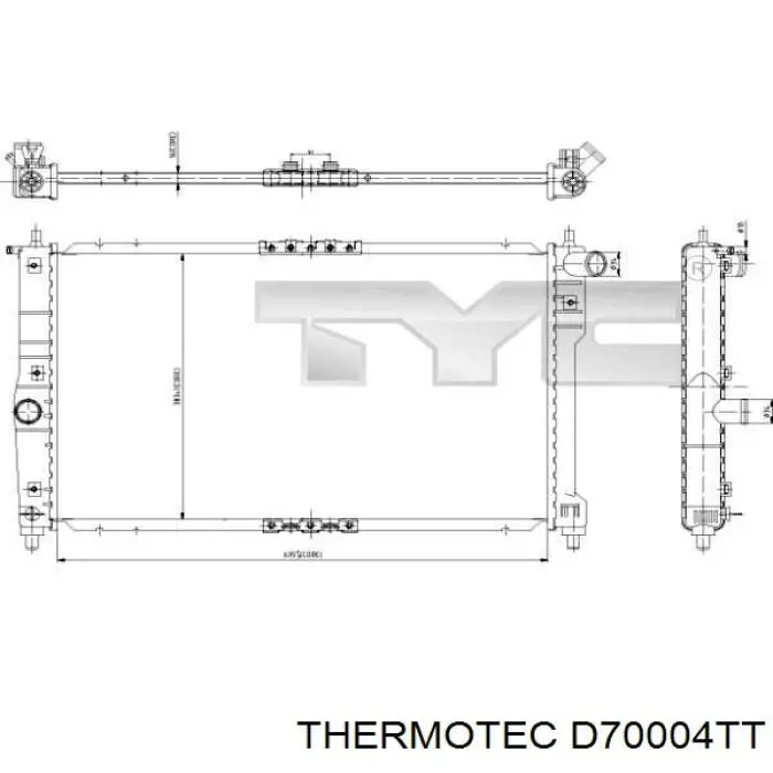 Compre D70004TT Thermotec Radiador de esfriamento de motor