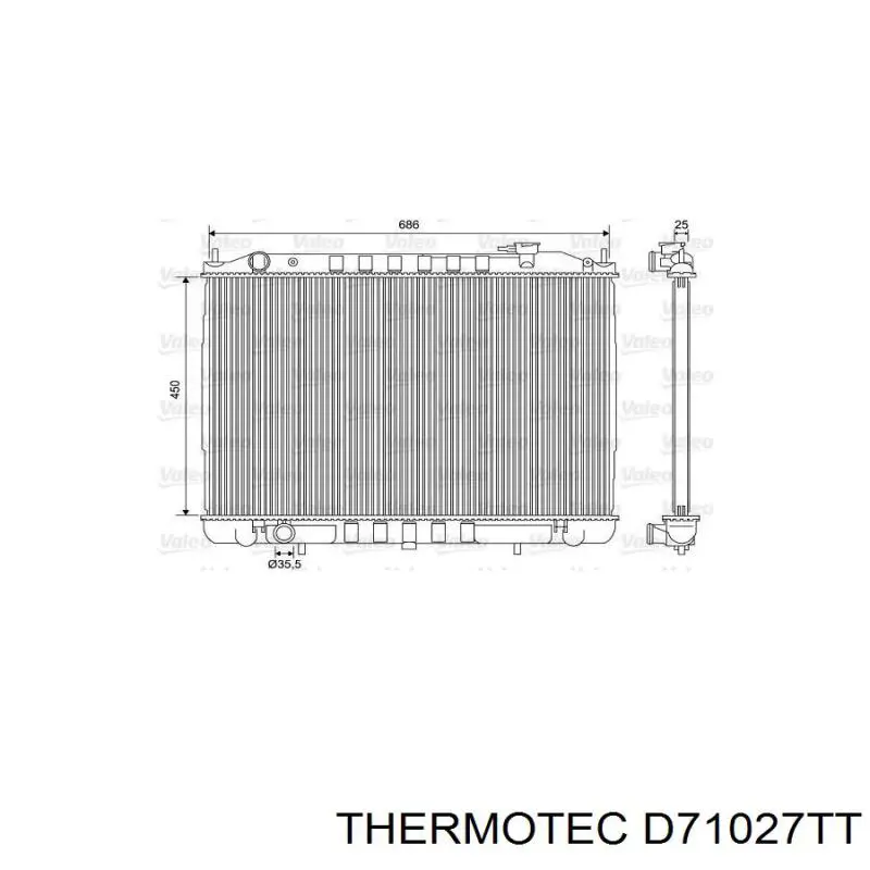 Radiador de esfriamento de motor Thermotec D71027TT preço, a partir de 123,79 USD