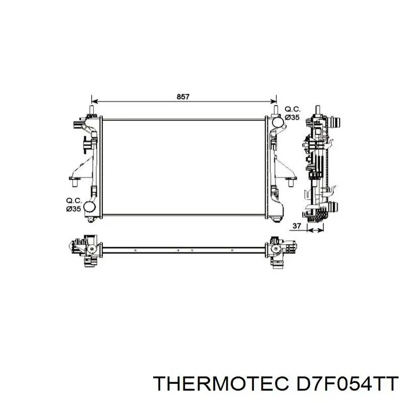 Compre 1217009 Diesel Technic Radiador de esfriamento de motor