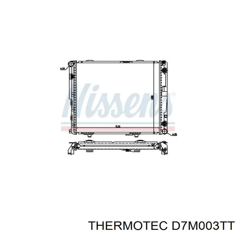 Compre D7M003TT Thermotec Radiador de esfriamento de motor