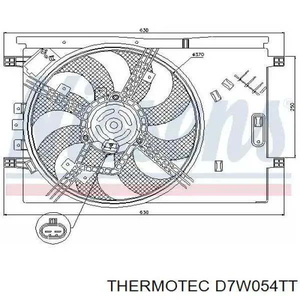 Compre D7W054TT Thermotec Radiador de esfriamento de motor