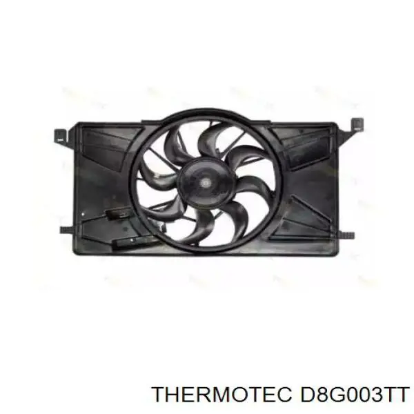 8V618C607FB Ford Ventilador elétrico de esfriamento montado (motor + roda de aletas)