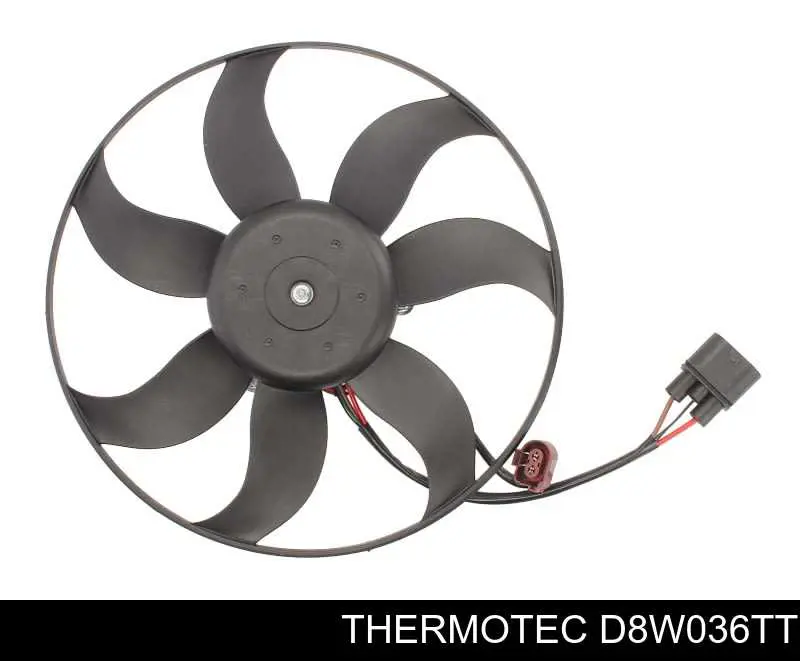 D8W036TT Thermotec Ventilador elétrico de esfriamento montado (motor + roda de aletas) esquerdo
