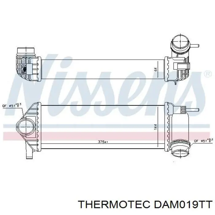Radiador de intercooler 144963234R Mercedes