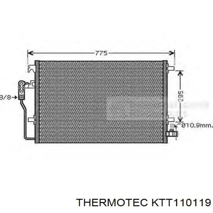 Compre KTT110119 Thermotec Radiador de aparelho de ar condicionado