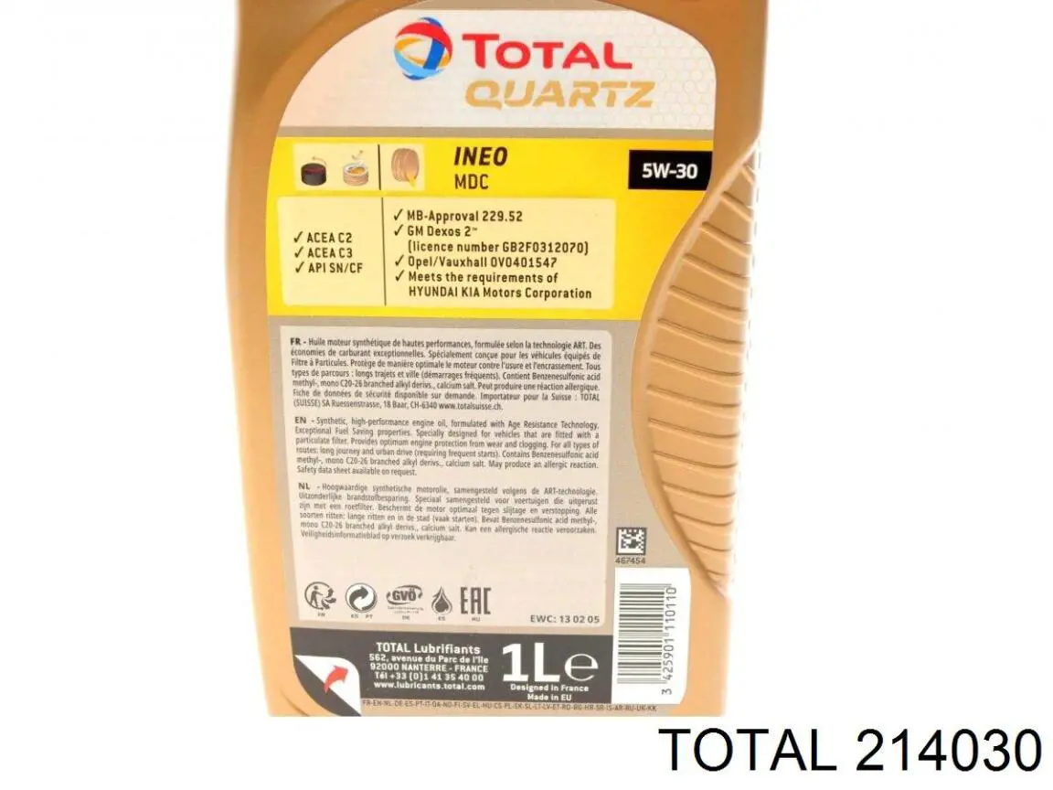 Óleo para motor Total 214030 preço, a partir de 22,60 USD