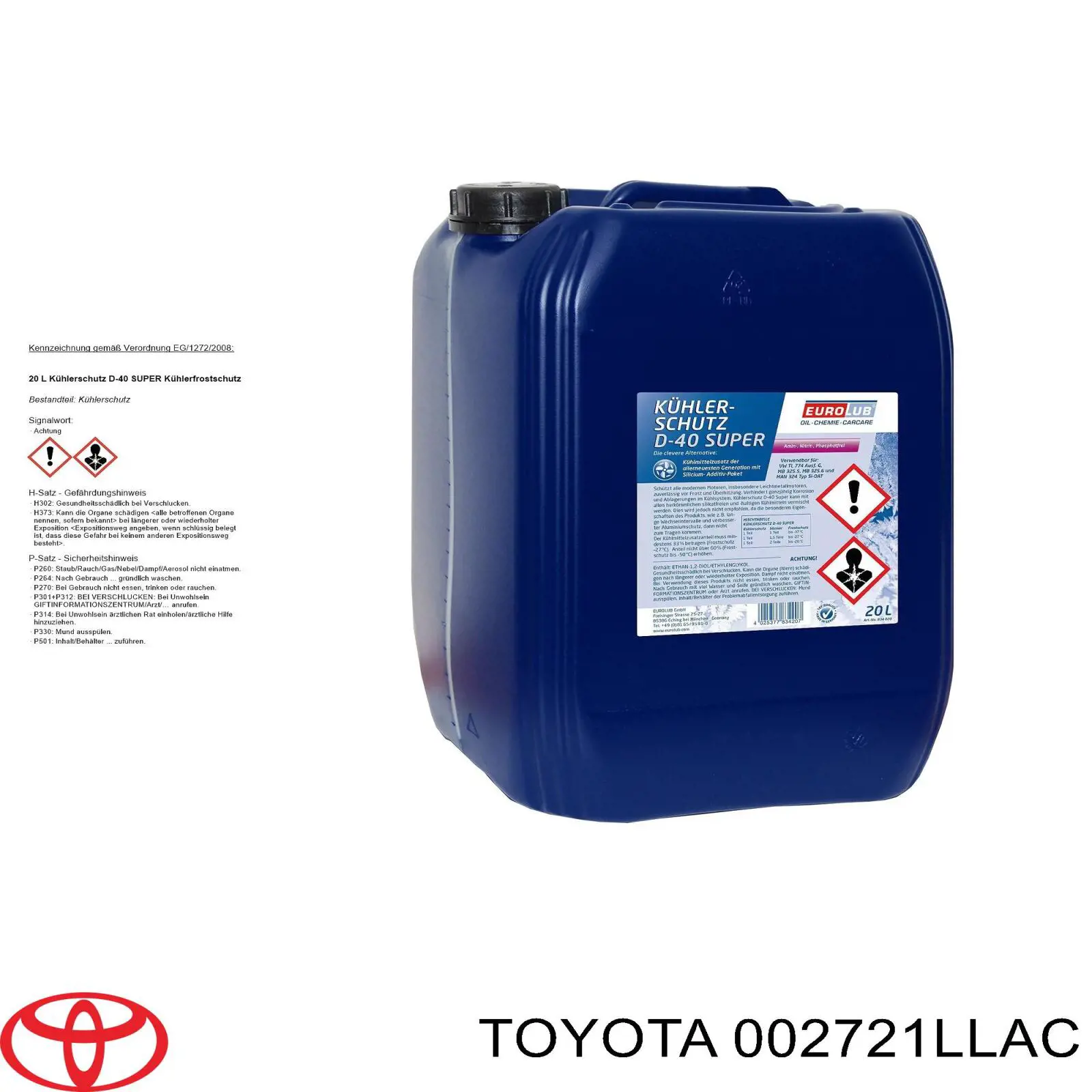 Fluido de esfriamento Toyota 002721LLAC preço, a partir de 28,43 USD