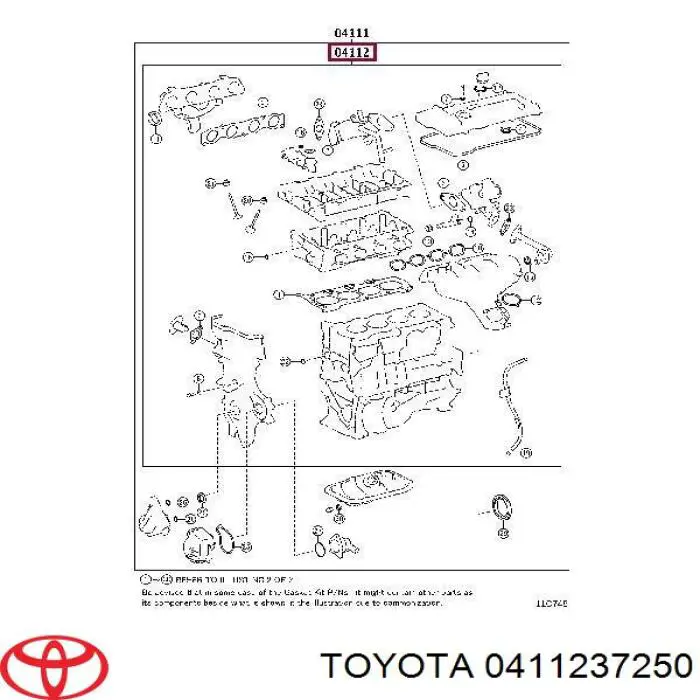 J1242229 Jakoparts Kit superior de vedantes de motor