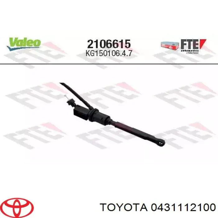  Kit de reparação de cilindro principal de embraiagem Toyota Corolla liftback (E10) (1992 - 1997) 