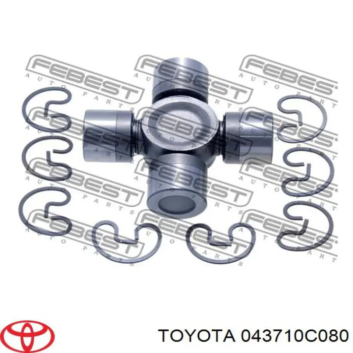 043710C080 Toyota Cruzeta da junta universal traseira