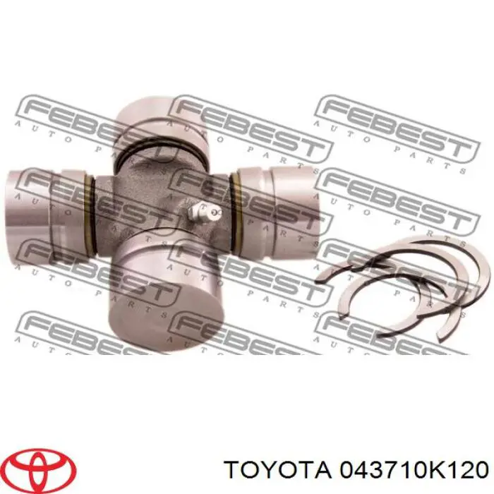 043710K120 Toyota Cruzeta da junta universal traseira