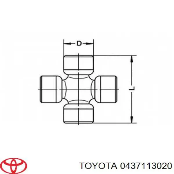 Compre 0437113020 Toyota Cruzeta da junta universal traseira