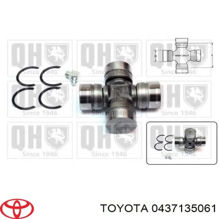 Compre 0437135061 Toyota Cruzeta da junta universal traseira