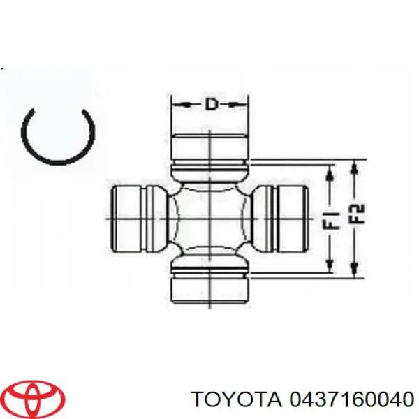 Cruzeta da junta universal traseira Toyota 0437160040 preço, a partir de 23,74 USD