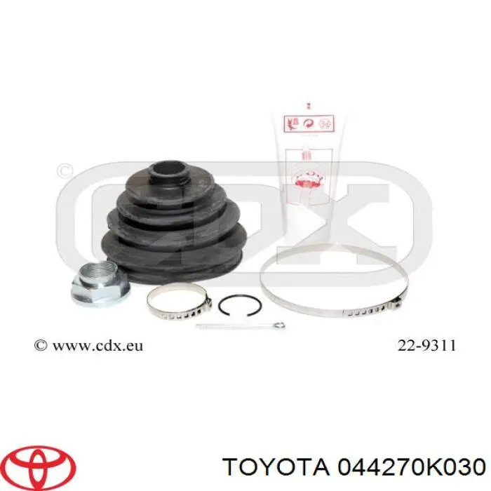 Compre 044270K030 Toyota Bota de proteção externa de junta homocinética do semieixo dianteiro