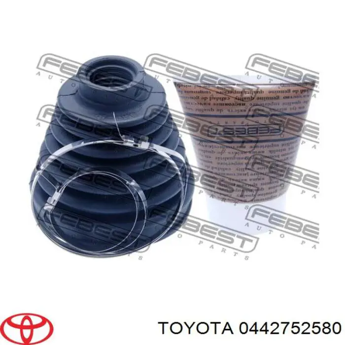 Compre 0442752580 Toyota Bota de proteção externa de junta homocinética do semieixo dianteiro