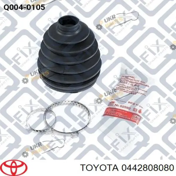Bota de proteção externa esquerda de junta homocinética Toyota 0442808080 preço, a partir de 161,20 USD