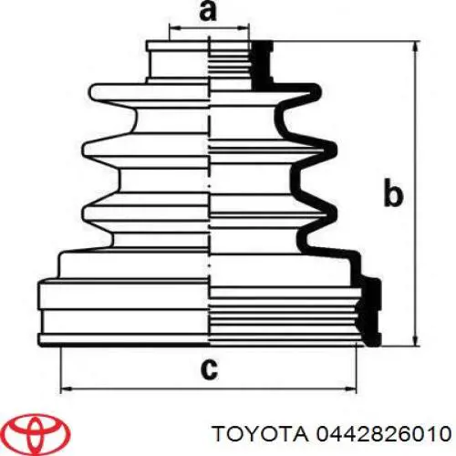 Compre 0442826010 Toyota Botas de proteção de Juntas homocinéticas do semieixo dianteiro, kit