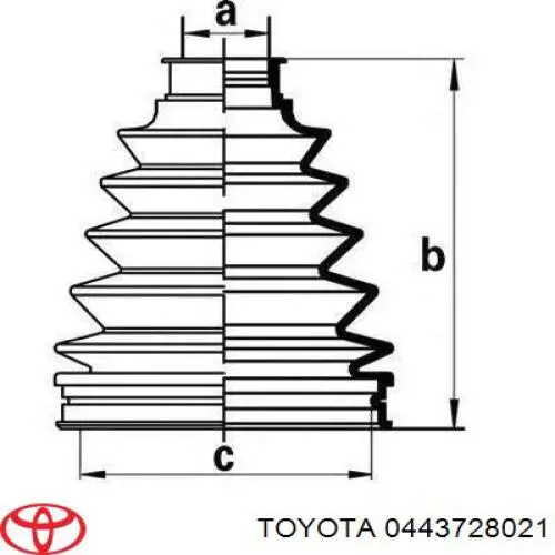 Compre 0443728021 Toyota Bota de proteção interna de junta homocinética do semieixo traseiro