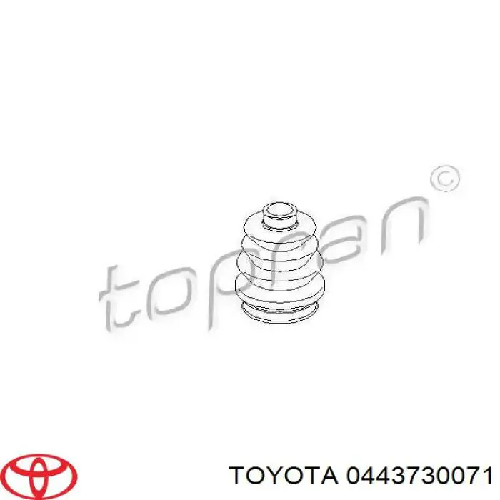 Bota de proteção interna de junta homocinética do semieixo dianteiro 0443730071 Toyota